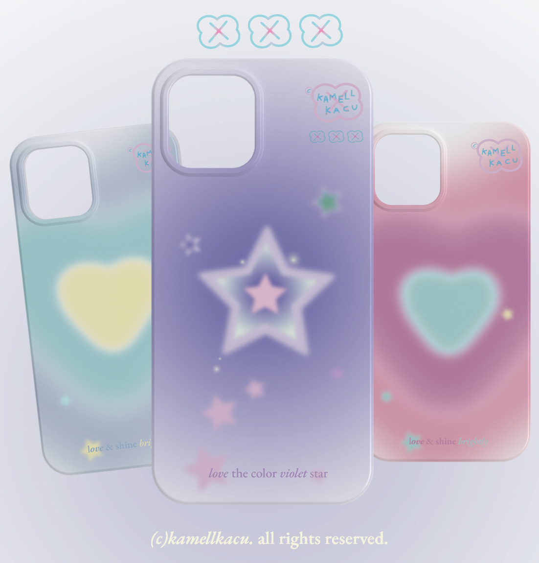 [4종] love &amp; shine and star case