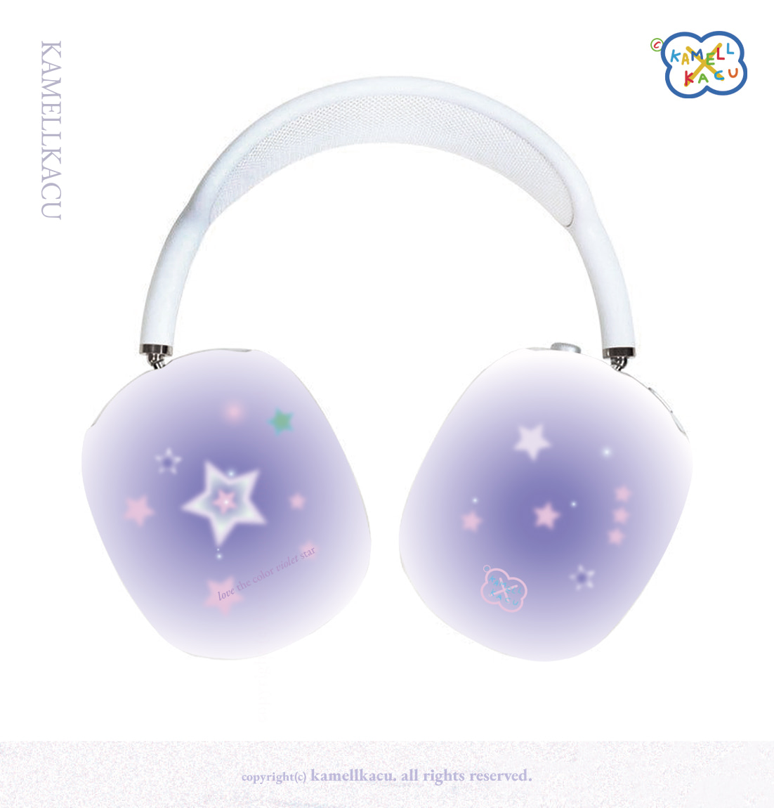 [hard] love the color violet star airpods max hard case